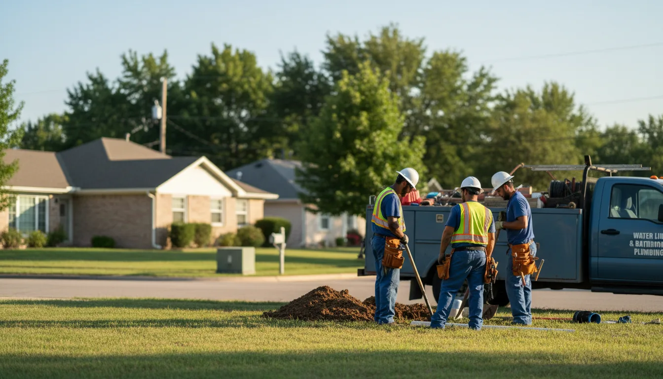 Residential water line and bathroom plumbing service in Newton, UT